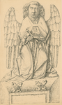 662a Een balksleutel, voorstellende een engel met attributen uit de lijdensgeschiedenis van Christus, uit de voormalige ...