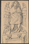 662b Een balksleutel, voorstellende een engel met attributen uit de lijdensgeschiedenis van Christus, uit de voormalige ...