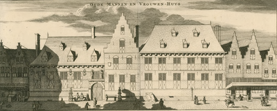 667 Oude Mannen- en Vrouwen-Huys. Het Oude Mannen- en Vrouwenhuis aan de Korte Noordstraat te Middelburg en ...