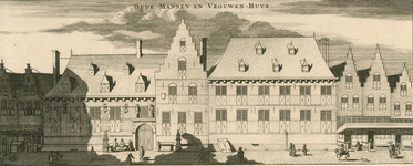 667 Oude Mannen- en Vrouwen-Huys. Het Oude Mannen- en Vrouwenhuis aan de Korte Noordstraat te Middelburg en ...