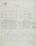 681 Plan tot verbouwing der Openbare School voor Lager Onderwijs Langedelft H no. 1. Plattegrond, doorsneden, aanzicht, ...