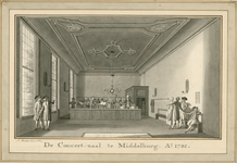 690 Een concert in de concertzaal boven het voormalig ijkkantoor aan de Zuidsingel te Middelburg