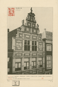 726 De gevels Pottenmarkt K 411/412 (nu 3, 5) te Middelburg, de Bonte Olymolen en de dry Gistpotten, apotheek van de ...