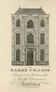 735 de Baron Chassé Logement & Restauratie by Wolff Ekermans Middelburg Gortstraat K 19. De gevel van het huis De Engel ...