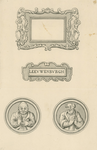 755 Vier gevelstenen (cartouche met wildemannen, de naam en een man en een vrouw) in het huis Leeuwenburg van Lucas van ...