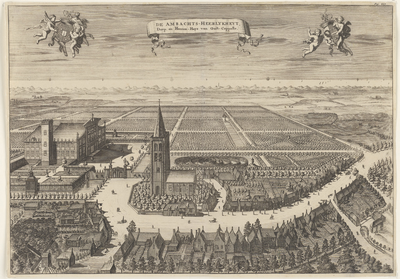 806 De Ambachts-Heerlykheit, Dorp en Heeren-Huys van Oostcappelle. Gezicht op de ambachtsheerlijkheid Oostkapelle, in ...