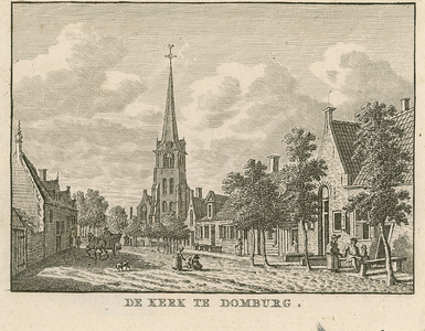 95 De Kerk te Domburg. Gezicht op de Nederlandse Hervormde kerk te Domburg, vanuit het westen
