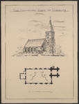 96 Ned. Hervormde Kerk te Domburg - Zeeland. De Nederlandse Hervormde kerk te Domburg in opstand en plattegrond