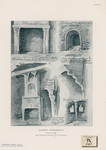 975d Kasteel Popkensburg. Gesloopt in 1863. Schetsen schoorstenen in en boven kamer b, c, dichtgemetselde kelderingang ...