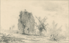984a De ruïne van de rooms-katholieke kerk te Brigdamme, verbrand in 1562