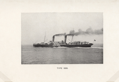 1019-4 Type 1895. Een stoomraderschip van de Stoomvaart Maatschappij Zeeland