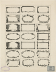 1047-1 Modellen van etiketten, huwelijks- en andere aankondigingen, uit de boekwinkel van C.M. van der Graaf te Veere