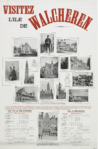 1072 Visitez l'île de Walcheren. Gebouwen in Middelburg, stadhuis, St. Jorisdoelen, Abdij, Abdijtoren, Balans, Markt, ...