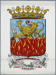 1082 Het gekroonde wapen van de Zeeuwsche Brandwaarborgmaatschappij te Zierikzee, (directeur A. Ribbens), met onder ...