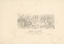 1119 1815 juni 18. Bataille van Waterloo / N. Pieneman [tek.] ; J .A. van Dainvaille [lith.]. 1815. 1 prent : ...