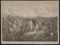 1120 1815 juni 18. Slag bij Waterloo 1865 / C. Bos bij Emrik en Binger [lith.]. Schiedam : H.A.M. Roelants , 1865. 1 ...