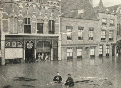 1141 Overstroming op de Kleine Markt te Vlissingen