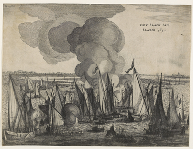 137 Het slach op't Slaeck, 1631. De slag op het Slaak tussen de Spanjaarden en het Staatse leger