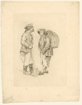 1385 Twee mannen in klederdracht op Walcheren / M. de Sallieth. Herdruk. [c. 1810]. 1 prent : kopergr. ; 21,5 x 15,5 ...