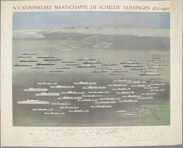 1445 N.V. Koninklijke Maatschappij 'De Schelde' Vlissingen. Afbeelding van de 273 op de werf gebouwde schepen, achter ...