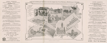 1459 Reclamefolder voor Walcheren, Franstalig. Zomer 1903 (Middelburg : van Benthem Jutting). 1 folder ; 22,2 x 55 cm, 1903