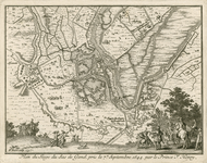 151 Plan du Siège du Sas de Gand, pris le 7e Septembre 1644, par le Prince F. Henry. Beleg en verovering van Sas van ...