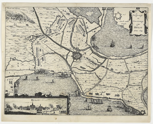 161 Belegeringe en Overwinninge van Hulst. Anno 1645. Kaart van het beleg en verovering van Hulst door Frederik Hendrik ...