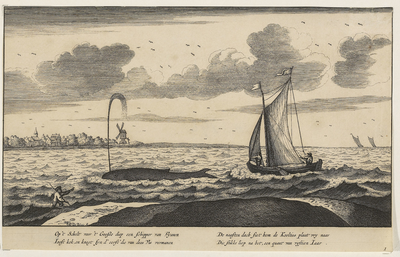 196-1 Het vangen van een walvis in de wateren tussen Sint Annaland en Zijpe, met 2 x 2-regelig rijm
