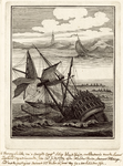231 Het vergaan van het Oost-Indische Compagnieschip Woestduyn op de Noorderrassen, het vastzeilen van de Woestduyn, ...