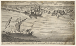 248 Erster Angriff der Holländer 1784 gegen eine Kais. Brigandinne auf der Schelde zwischen Stockate u. dem Fort Lillo. ...