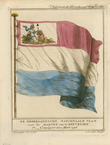 288 De Nederlandsche nationaale vlag voor de Marine van de Republiek Gedeplojeert. De Nederlandse Marinevlag van de ...