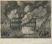 300 Het afbranden van het stadhuis te Vlissingen, voorgevallen den 14 Augustus 1809. Het afbranden van het stadhuis te ...