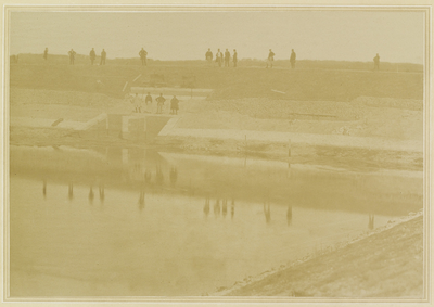 326-16 De aanleg van de uitwateringssluis te Vlissingen, gezien vanuit het noorden