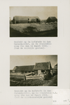 378c Gezicht op een hofstede in de Calandpolder te Arnemuiden na de overstroming, boer en personeel bij de ingezakte schuur