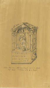 436-4 Een Romeinse altaarsteen, opgedragen aan de godin Nehalennia, bij de opneming van de helmpoting gevonden op het ...