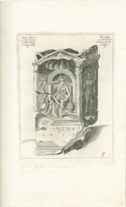 439-10 Het altaar voor de godin Nehalennia, met vermelding van de grootte van het altaar