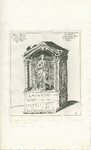 439-7 Het altaar voor de godin Nehalennia, met vermelding van de grootte van het altaar