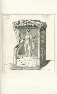 439-9 Het altaar voor de god Neptunus, met vermelding van de grootte van het altaar