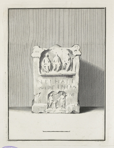 442-11 Afbeeldingen van de, op den 5 Januarij 1647 en later, bij Domburg ontdekte gedenksteenen, tusschen de jaren 1737 ...