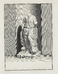 442-13 Beeld zonder hoofd en armen van de godin Nehalennia, gevonden op het strand van Domburg, gegraveerd en getekend ...