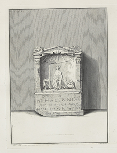 442-17 Afbeeldingen van de, op den 5 Januarij 1647 en later, bij Domburg ontdekte gedenksteenen, tusschen de jaren 1737 ...