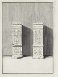442-20 Afbeeldingen van de, op den 5 Januarij 1647 en later, bij Domburg ontdekte gedenksteenen, tusschen de jaren 1737 ...