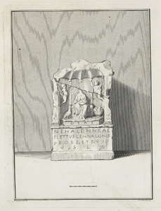 442-21 Afbeeldingen van de, op den 5 Januarij 1647 en later, bij Domburg ontdekte gedenksteenen, tusschen de jaren 1737 ...