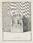 442-21 Altaarsteen, opgedragen aan de godin Nehalennia, gevonden op het strand van Domburg, gegraveerd en getekend voor ...