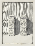 442-24 Twee altaarstenen, opgedragen aan Hercules Magusanus, gevonden op het strand van Domburg, gegraveerd en getekend ...