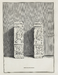 442-33 Twee votiefstenen, gevonden op het strand van Domburg, gegraveerd en getekend voor de heer Ewoud van Dishoek, ...
