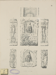 443-12 Twee altaarstenen voor de godin Nehalennia, met de zijkanten versierd met fruithoorns en bovenzijde, gevonden op ...