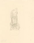 462 Schets van het beeld van de Victorie, gevonden op het strand te Domburg in 1647