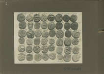 470-5 Afbeelding der verzameling munten en andere voorwerpen, gevonden te Domburg en bijeengebracht door den heer H.J. ...