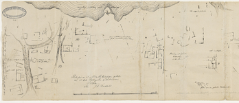 472a-1 Plattegrond van het in 1865 en 1866 blootgelegen gedeelte van het oude Westkapelle op het strand van Walcheren. ...